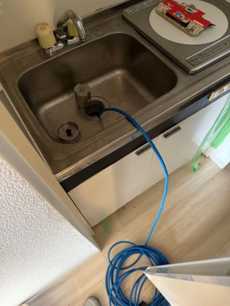 川崎市　排水つまり除去作業